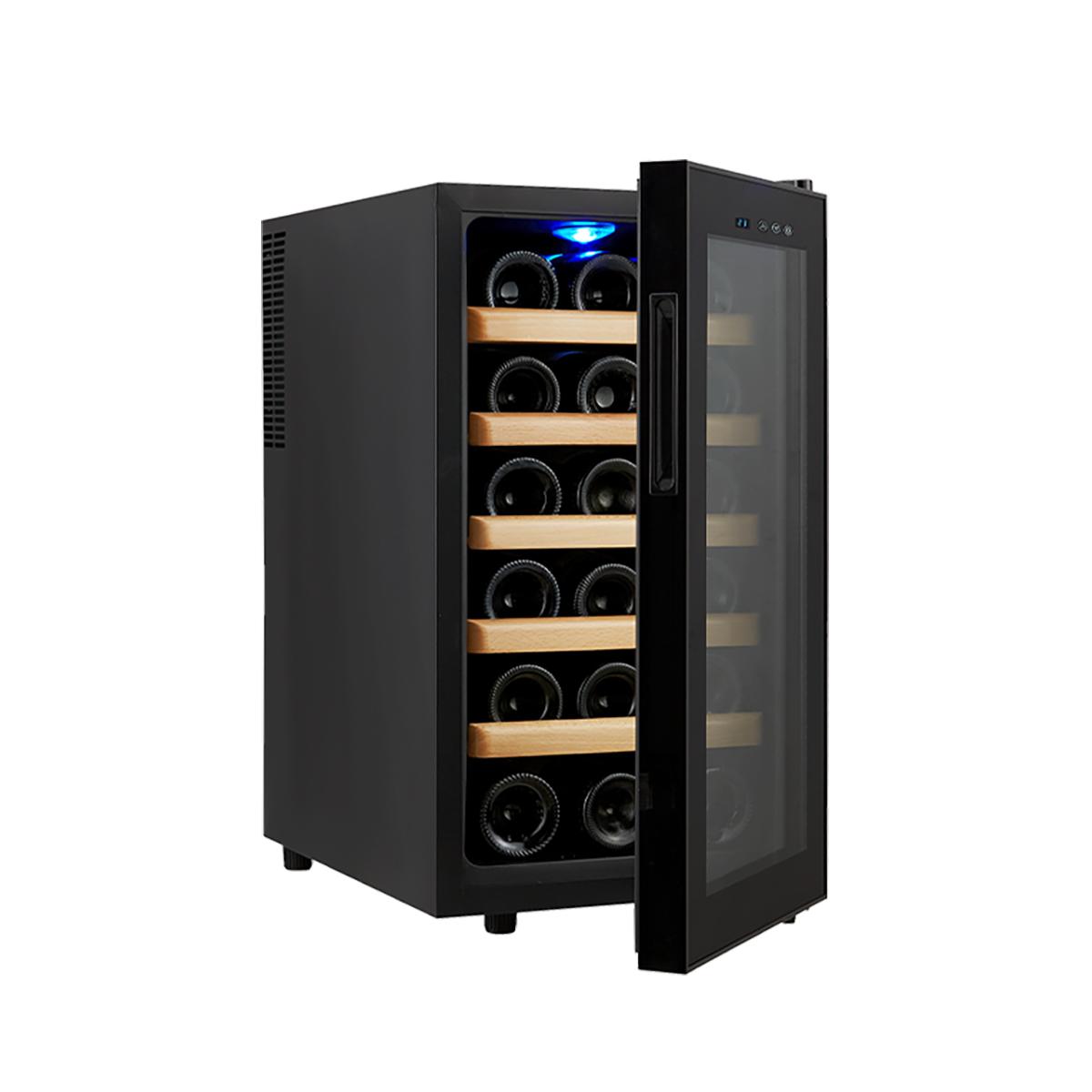 Cava De Vinos Vondom Para 18 Botellas T18 Negra Con Estantes De Madera